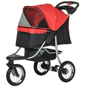 Comparer les prix de WEIGULO Poussette pour chien poussette pour chat poussette pour animaux de compagnie pliable pour chiens et chats rouge et