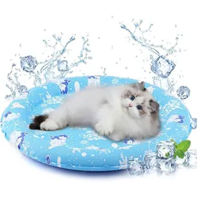 Comparer les prix de Tapis de Refroidissement pour Chiens Chats Rond 55cm Auto-refroidissant Pendant 30s Coussin de Refroidissement