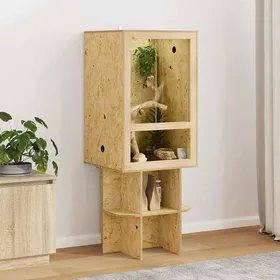 Meilleurs prix pour Marron Terrarium Durable - Résistant aux rayures - Marron 50 x 50 x 130 cm OSB A2737