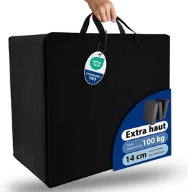 Comparer les prix de Beautissu Sac de Transport Pratique pour Matelas Pliable Modèle L (75x195 cm) – Transport Facile avec Fermeture Éclair – Noir