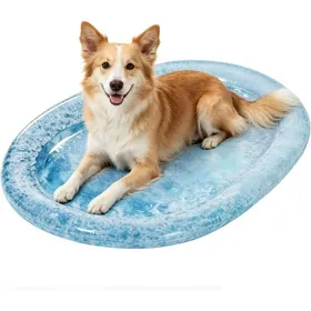 Meilleurs prix pour Matelas de couchage à effet glacé pliable pour chien et chat idéal pour été chaudintérieur/extérieur patio balcon plage voyage