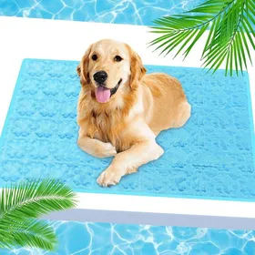 Comparer les prix de Tapis de Refroidissement Chien 70X55cm Bleu Tapis Rafraîchissant pour Animaux de CompagnieIdéal pour Chiens et Chats