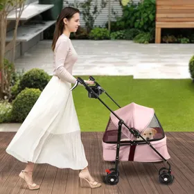 Comparer les prix de Nouveau choix pour les voyages avec animaux de compagnie : poussette multifonctionnelle pour animaux de compagnie - 50*70*95cm.