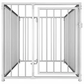 Comparer les prix de Stable&Durable - Argent - Chenil dextérieur pour chiens 100x200x100 cm - Niche&enclos pour chiens HS970101817
