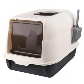 Comparer les prix de JEOBEST Bac à litière extra large pour chat (pelle à litière pour chat gratuite et 1 sac désodorisant), 36*51*34 cm, noir