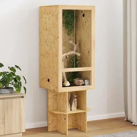 Meilleurs prix pour Marron Terrarium Durable - Résistant aux rayures - Marron 50 x 50 x 130 cm OSB A2738