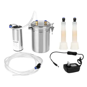 Comparer les prix de Machine à traire électrique portable 2L en acier inoxydable pour vaches (prise US 110-240V) Label