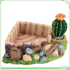 Meilleurs prix pour Plat dalimentation pour reptiles bol deau assiette en résine écologique décoration de lézard avec Design pour Aquarium décor