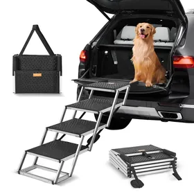 Meilleurs prix pour Escalier pour Animaux de Compagnie-VEVOR-430mmx330mmx160 mm-Rampe Large pour Chien à 4 Marches-pour SUV et Camions