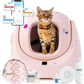 Meilleurs prix pour Bac à litière autonettoyant CATLINK volume XXL de 70 L protection en 7 points contrôle via application et détection multi-chats