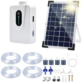 Meilleurs prix pour Pompes à air solaire aérateur de bassin de 6 W avec batterie de 6000 mAh chargement USB et solaire oxygénateur pour