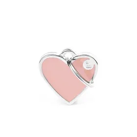 Meilleurs prix pour My family - BH50SHPINK - MyFamily medaille pour chien Made in Italy, petit coeur rose, collection Basic Handmade, 25x25 mm