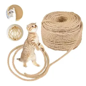 Comparer les prix de Corde à Griffer pour ChatCorde en Sisal Naturelle pour Réparation et Remplacement de Chat Scratch Pilier Arbres à Chat6 mm*15 m