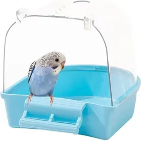 Meilleurs prix pour Baignoire pour perroquet - ULISEM - Plastique épais - Perchoir intégré - Fond en filet antidérapant