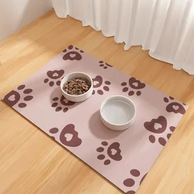 Meilleurs prix pour Tapis dalimentation pour Animaux de Compagnie 30x50cm Tapis dalimentation pour Animaux de Compagnie Absorbant Rose