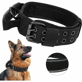 Meilleurs prix pour Collier de Chien Tactique Rglable avec Poigne de Commande Rembourr Militaire K9 L Noir YYV