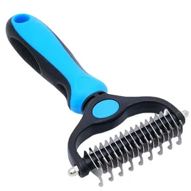 Comparer les prix de Brosse à poils longs pour chiens et chats – Peigne de toilettage pour sous-poil enlève le sous-poil et le duvet