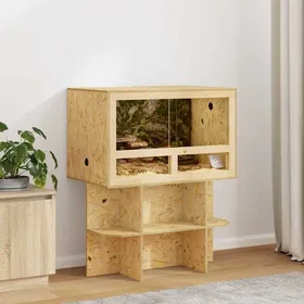 Meilleurs prix pour Marron Terrarium Durable - Résistant aux rayures - Marron 80 x 50 x 100 cm OSB A2734