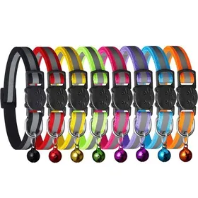 Meilleurs prix pour Colliers réfléchissants pour chat, colliers et grelots anti-étranglement pour chaton, colliers réglables pour chat
