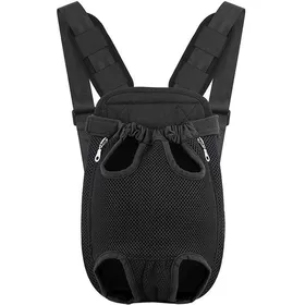 Comparer les prix de Sac transport ventral chien M – sac à dos portable noir randonnée Label