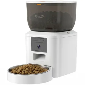 Meilleurs prix pour Distributeur de croquettes automatique chat avec caméra WiFi 24 GHz appli réservoir 4L 1-10 repas audio bidirectionnel