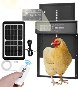 Comparer les prix de Porte de poulailler , Ouvre-porte automatique pour poulailler avec réglage de la minuterie et écran LCD anti-pincement, Étanchéité