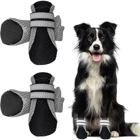 Comparer les prix de Bottes de Protection - JZSH - Chaussures Antidérapantes - Respirantes - Taille Moyenne - Noir