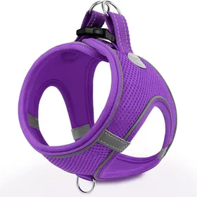 Comparer les prix de Harnais ChienRéfléchissant Respirante Gilet Harnais pour Chiot Petit Chiens et ChatsXXSViolet