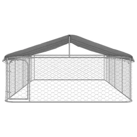 Comparer les prix de BEL ACHAT*Chenil extérieur - Parc de jeu et d’exercice - avec toit 600x300x150 cm Promo904664