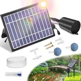Comparer les prix de Aérateur Solaire de Bassin Avec Pompe à Air 3 Modes (18H/36H/72H) - 4 W 2200 mAh Régulateur de Bulles Pour Petits Bassins