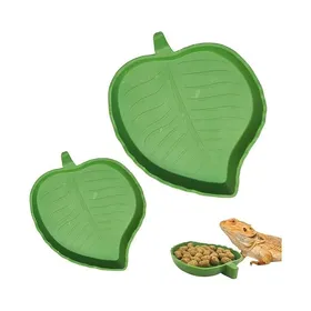 Comparer les prix de Terrarium Tortue Terrestre 2 Pièces Bols Eau Nourriture Gamelles Reptiles Vert Forme Mangue Aile Taille Grand Petit