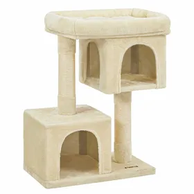 Meilleurs prix pour Arbre à Chat, Tour de Jeux 84 cm, L, Maison pour Chats Jusqu’à 7 kg, Grande Plate-Forme, 2 Niches, Griffoir