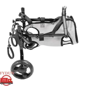 Comparer les prix de FYDUN chariot pour fauteuil roulant pour chien Fauteuil roulant pour pattes arrière pour chien réglable en animalerie transport