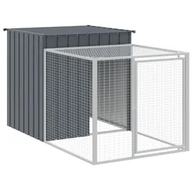 Comparer les prix de UU Poulailler avec cour anthracite 110x201x110 cm acier galvanisé - Pour poulets poules CHY520535