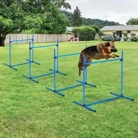 Comparer les prix de Agility sport pour chiens set de 4 obstacles professionnels avec système de maintien au sol sac transport fourni
