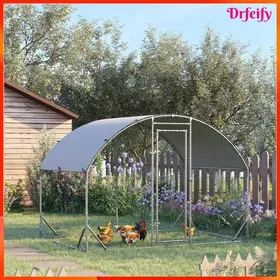 Comparer les prix de Enclos poulailler - AKOZON - 9097 - Toit anti-UV - Porte verrouillable - 532 m² (28 x 19 x 197 m)