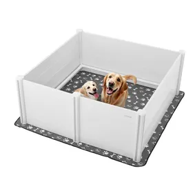 Comparer les prix de Parc de Mise Bas pour Chien-VEVOR-152x152x61 cm Caisse de Mise Bas pour Chiots avec Porte Hauteur Réglable