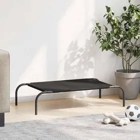 Meilleurs prix pour Lit surélevé pour chien - vidaXL - Noir - acier - 90x50x20 cm - Facile à nettoyer - Structure robuste 372097