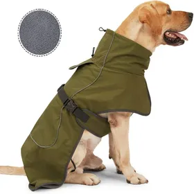 Meilleurs prix pour Vêtements pour chien - Veste doublée polaire - Vêtements chauds pour chien - Imperméable - Résistant à la neige-XL