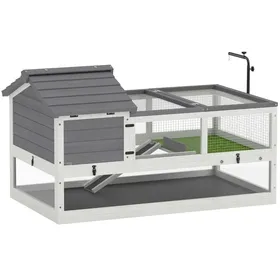 Comparer les prix de ELVORIN Enclos pour tortue double niveau 116 x 705 x 695 cm support de lampe réglable toit ouvrant fenêtres gris