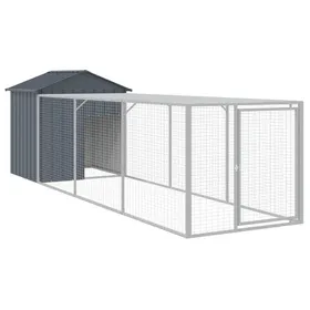 Comparer les prix de UU Poulailler avec cour anthracite 117x405x123 cm acier galvanisé - Pour poulets poules CHY562859