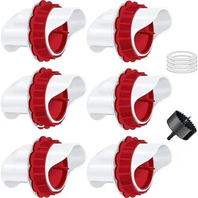 Comparer les prix de Mangeoire à poules - KZQ - 6 pièces - Polypropylène durable - Installation facile - Couverture incluse