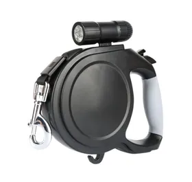 Comparer les prix de Laisse rétractable pour chien de 8 m, laisse extensible avec lampe de poche LED, frein à un bouton pour petit chien