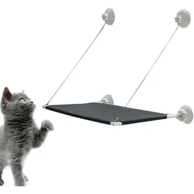 Comparer les prix de Hamac pour chat sur le rebord de la fenêtre avec 4 ventouses supporte jusquà 30 livres facile à assembler noir