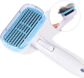 Meilleurs prix pour Brosse pour chat – Bleu et blanc, brosse pour chien, utilisée pour le soin des poils d'animaux, bénéfique pour la santé de la peau.