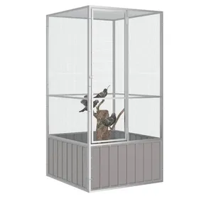 Meilleurs prix pour UU Cage à oiseaux Gris 111x107x2115 cm Acier galvanisé - Grand nichoir CHY200491