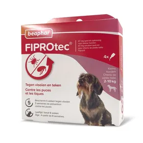 Meilleurs prix pour Beaphar – FIPROTEC 67 MG – Solution Spot-on pour Petits Chiens (2-10 kg) – 4 Pipettes de 067 ML