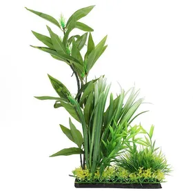 Comparer les prix de Décoration daquarium - EINNENFFER - Simulation jungle - Plastique non toxique - 354 cm - Vert