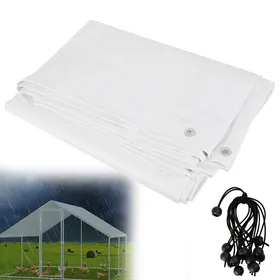 Meilleurs prix pour Bâche imperméable pour poulailler - Cecaylie - 2x343 m - Blanc - Imperméable - Anti-UV