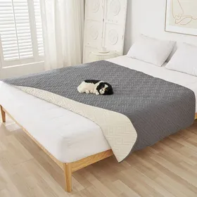 Comparer les prix de Couverture imperméable pour chien,75x180cm,Antidérapante - Tapis robuste pour grands et petits chiens,Protection pour Lit,Gris